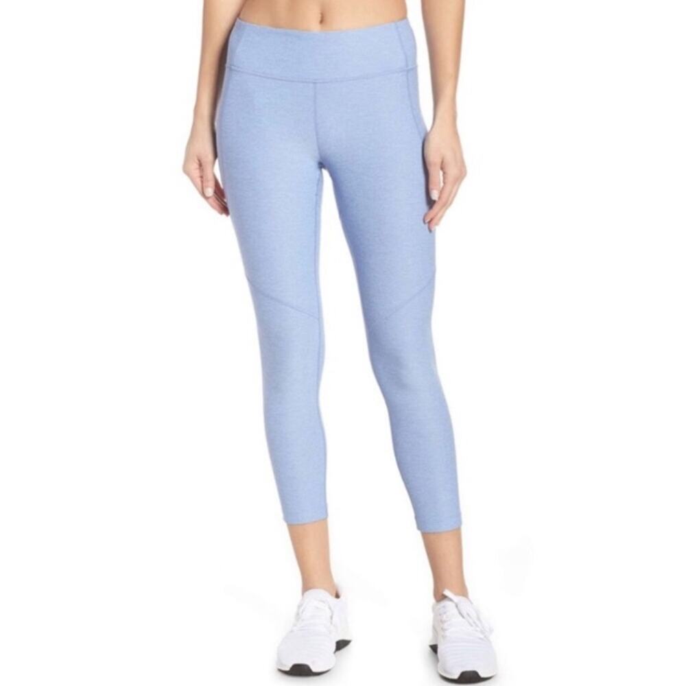 Outdoor Voices Warm Up 7/8 Leggings Size M Blue High Rise Gym Running Yoga Crops